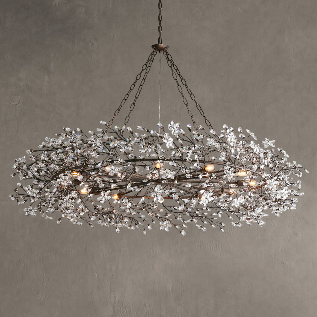 Roselle Crown Chandelier 39" 48" 60"
