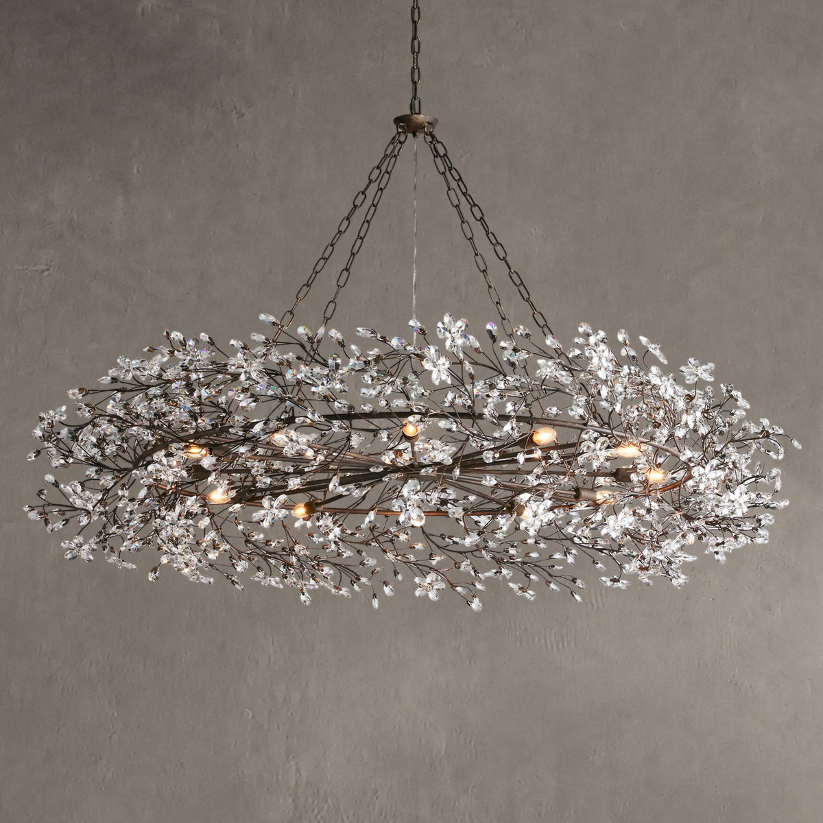 Roselle Crown Chandelier 39" 48" 60"