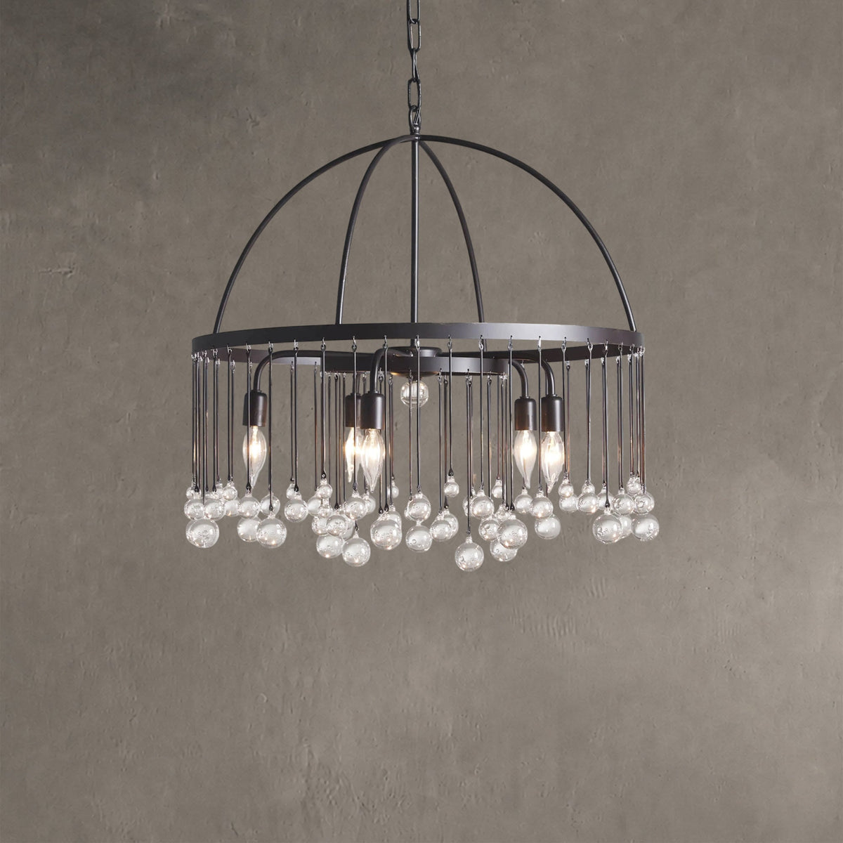 Aurelle Crystal Ball Round Chandelier 5 Light / 8 Light