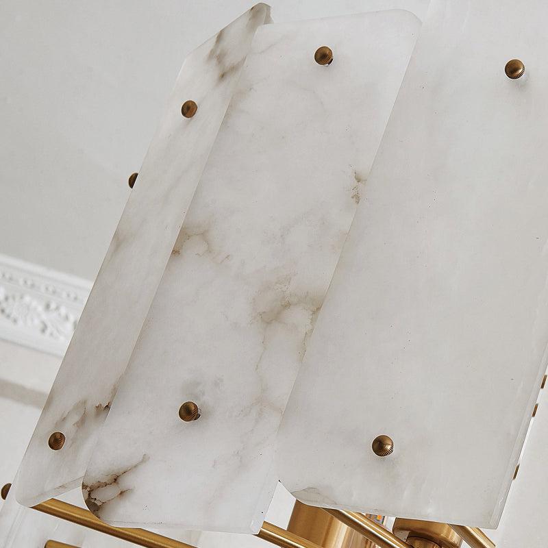 Marble Alabaster Lorry Round Chandelier 20" 31"