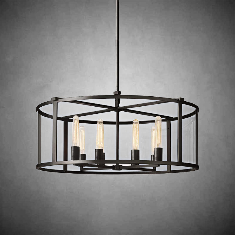Baker Glass Lantern Modern Round Chandelier 33''44"55''