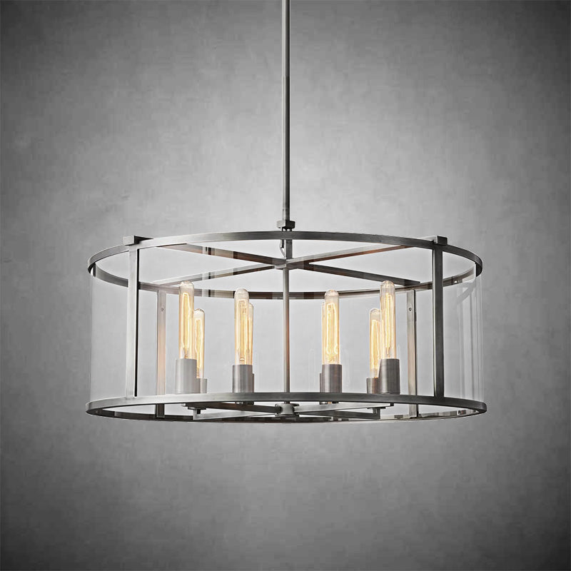 Baker Glass Lantern Modern Round Chandelier 33''44"55''