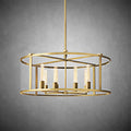 Baker Glass Lantern Modern Round Chandelier 33''44"55''