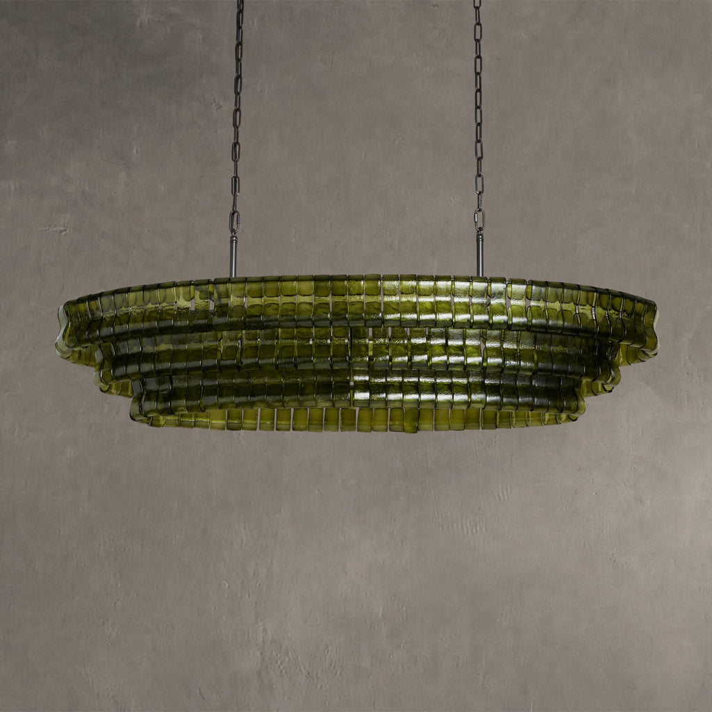 Ghiandor Glass Oval Chandelier 54''65''