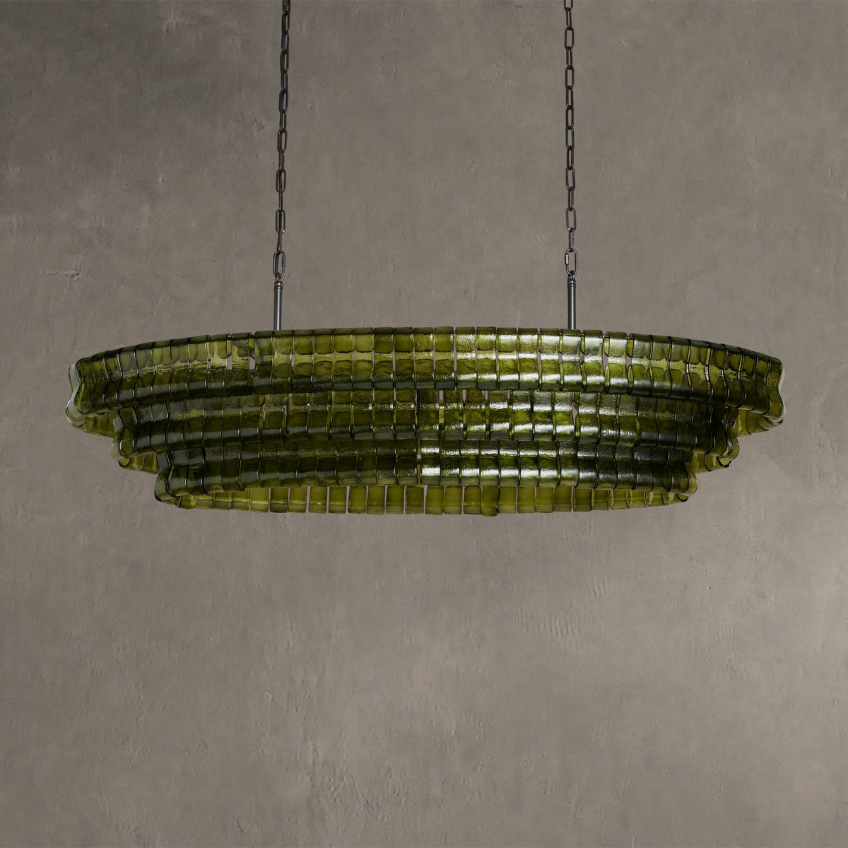 Ghiandor Glass Oval Chandelier 54''65''