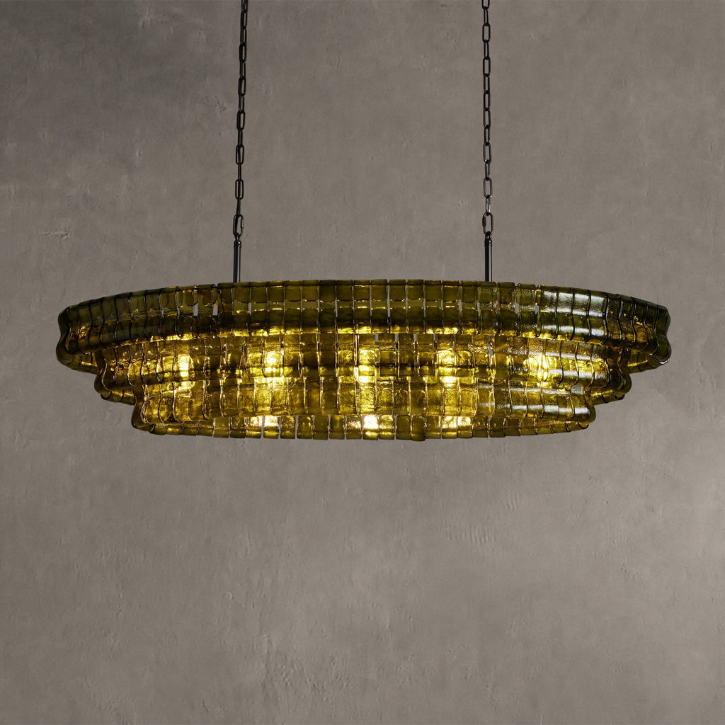 Ghiandor Glass Oval Chandelier 54''65''