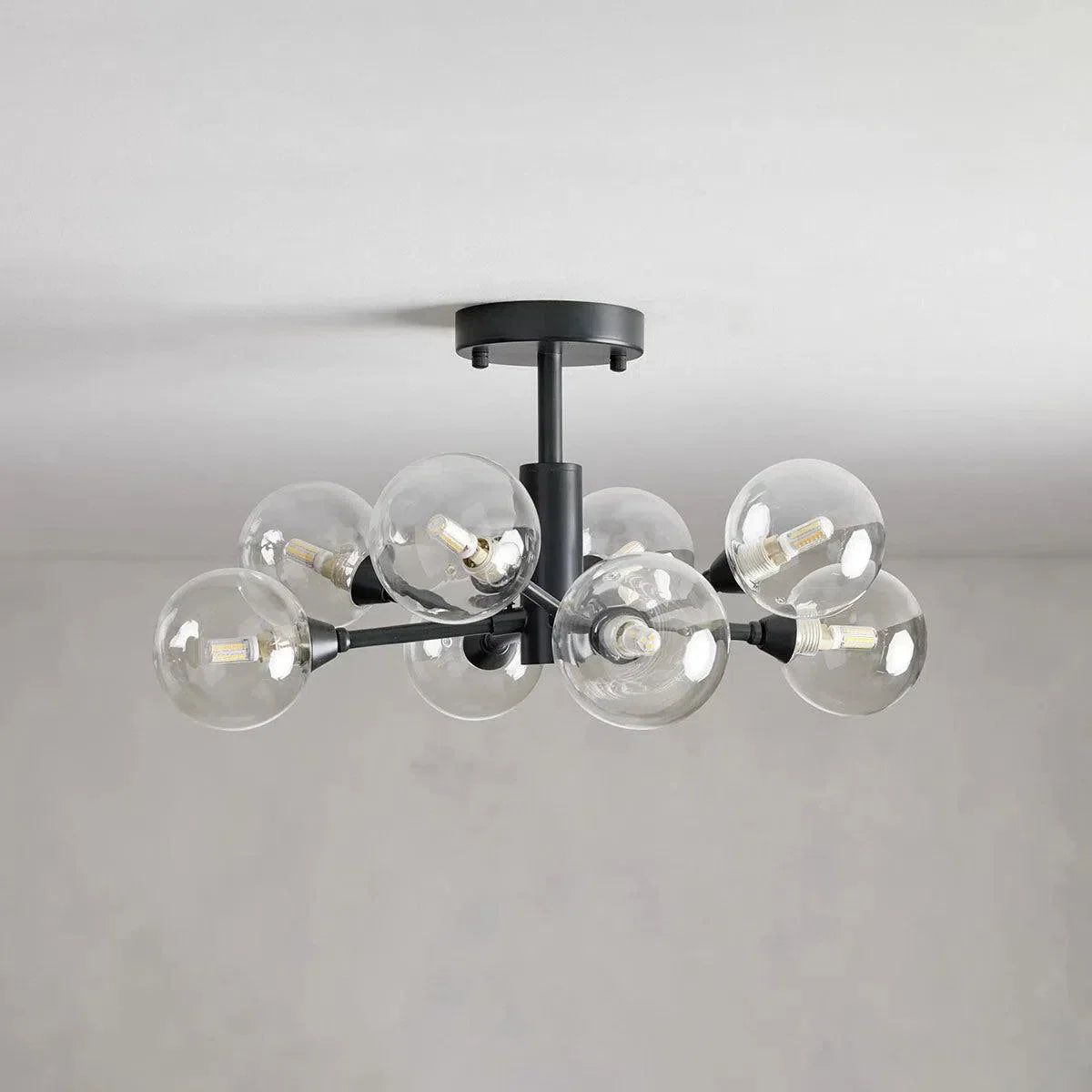 Apollo Modern Glass Ball Flushmount 20''36''47''