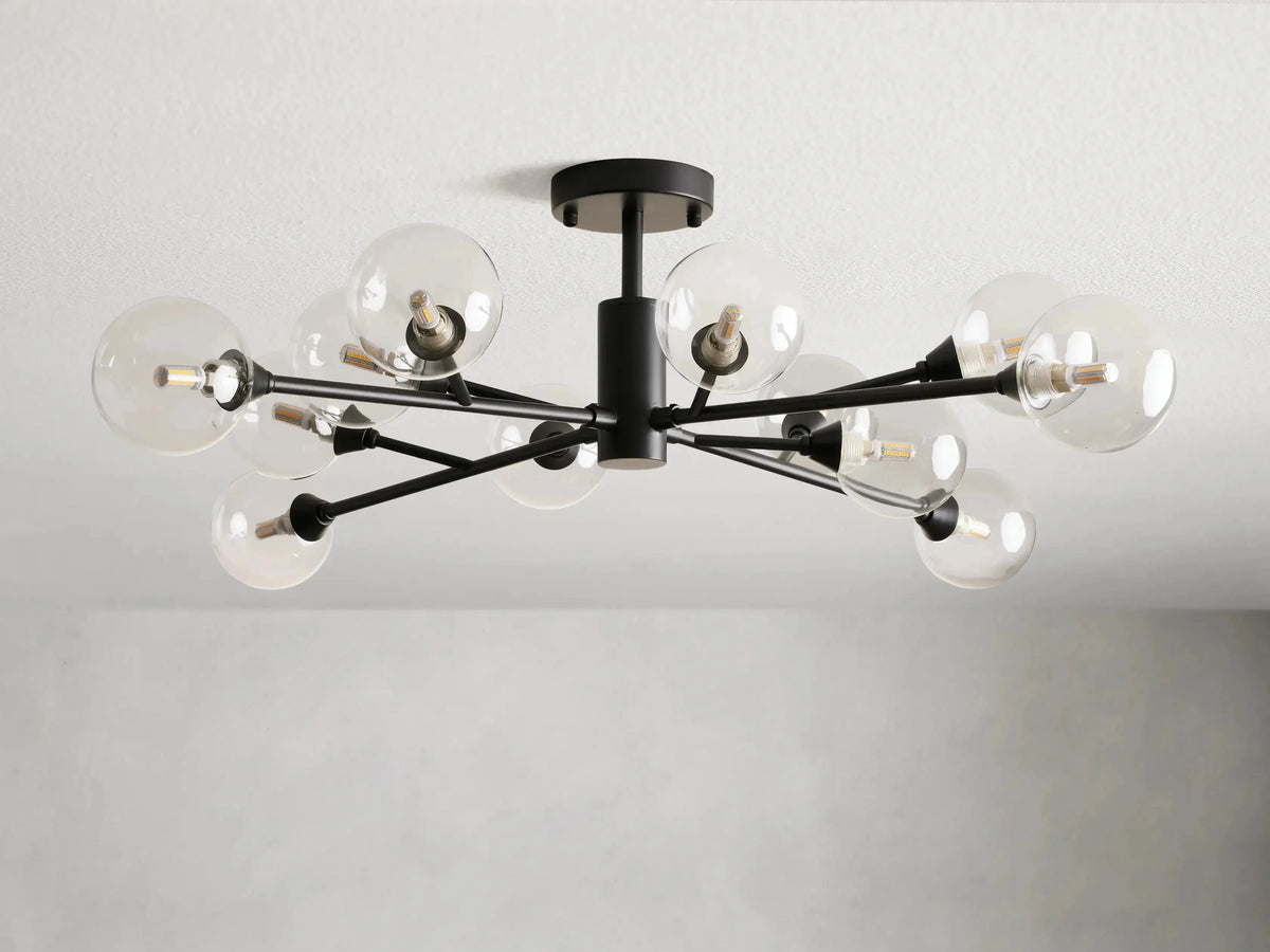 Apollo Modern Glass Ball Flushmount 20''36''47''