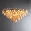 Chiaravalle Glass Tiered Round Chandelier 37"D 47''D 62''D