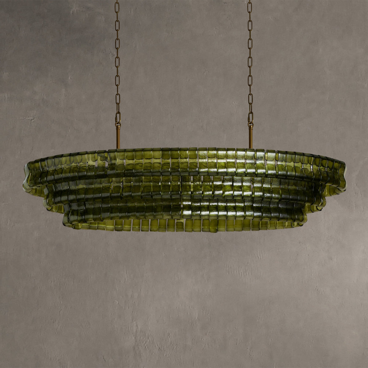 Ghiandor Glass Oval Chandelier 54''65''