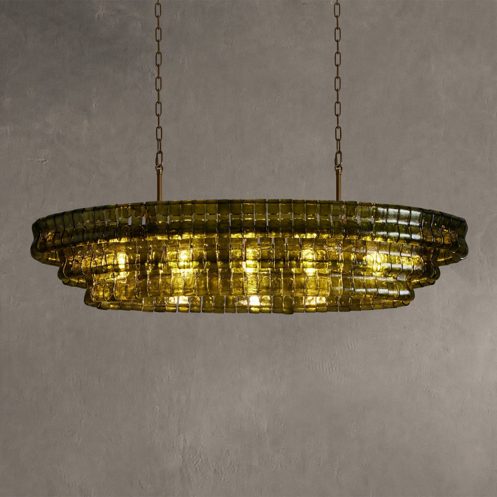 Ghiandor Glass Oval Chandelier 54''65''