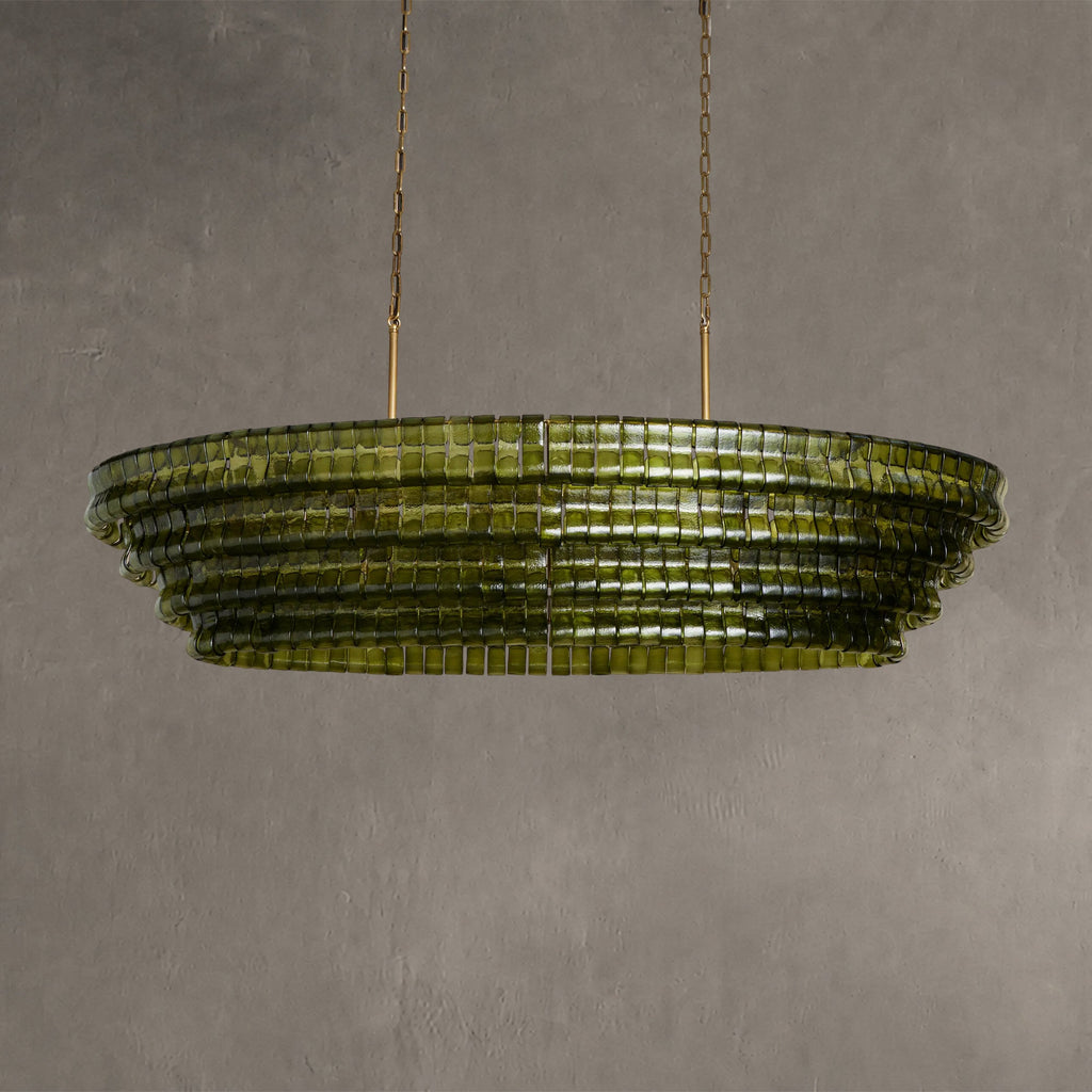 Ghiandor Glass Oval Chandelier 54''65''