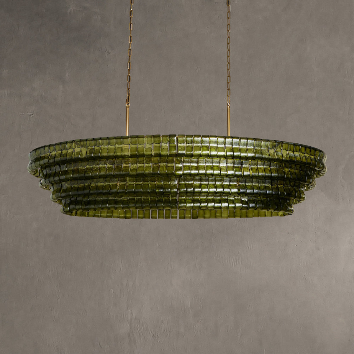 Ghiandor Glass Oval Chandelier 54''65''
