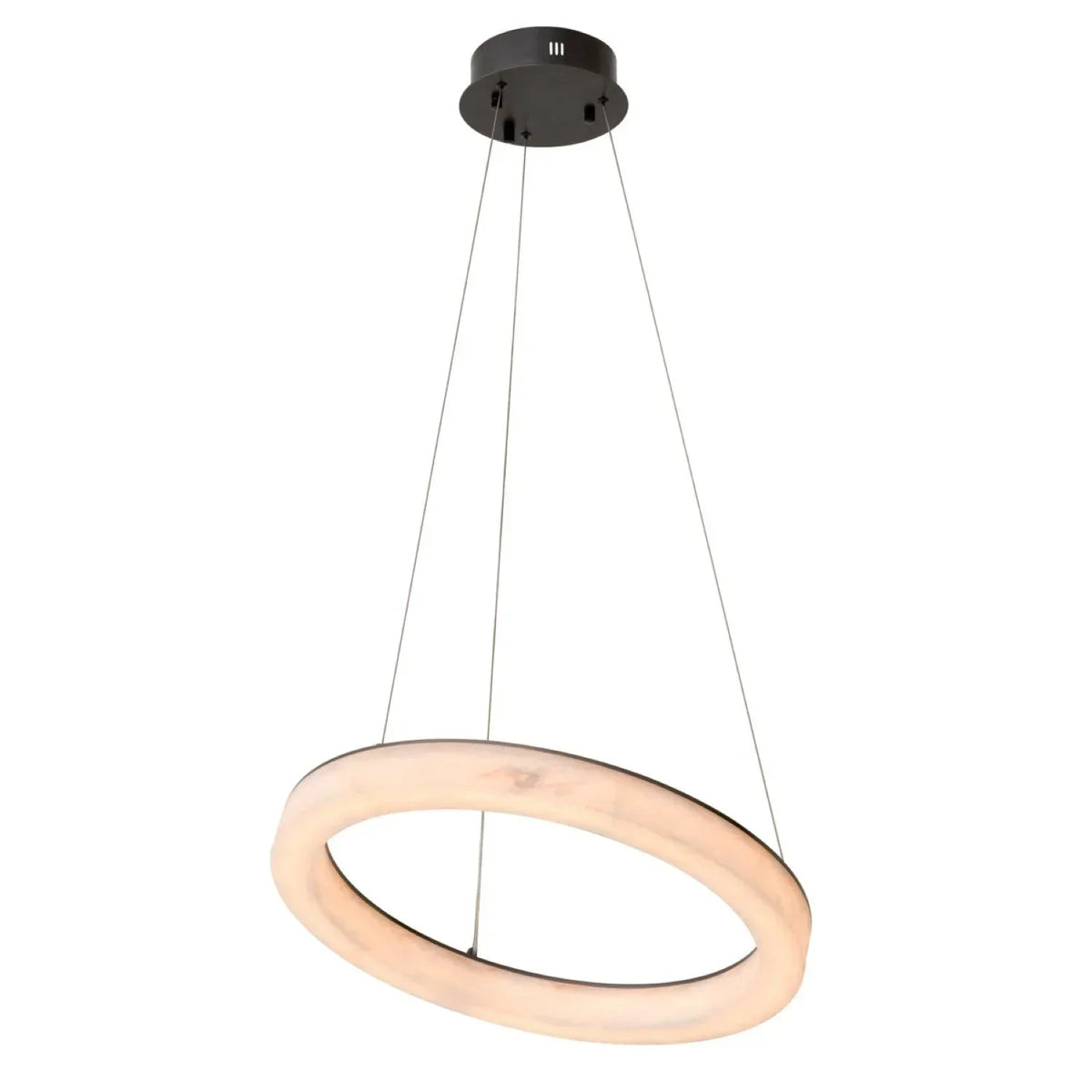 Gabriel Modern Round Living Room Alabaster Chandelier