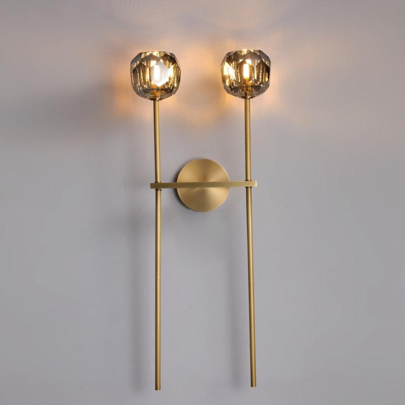 Bille De Crystal Ball Grand Double Wall Sconce