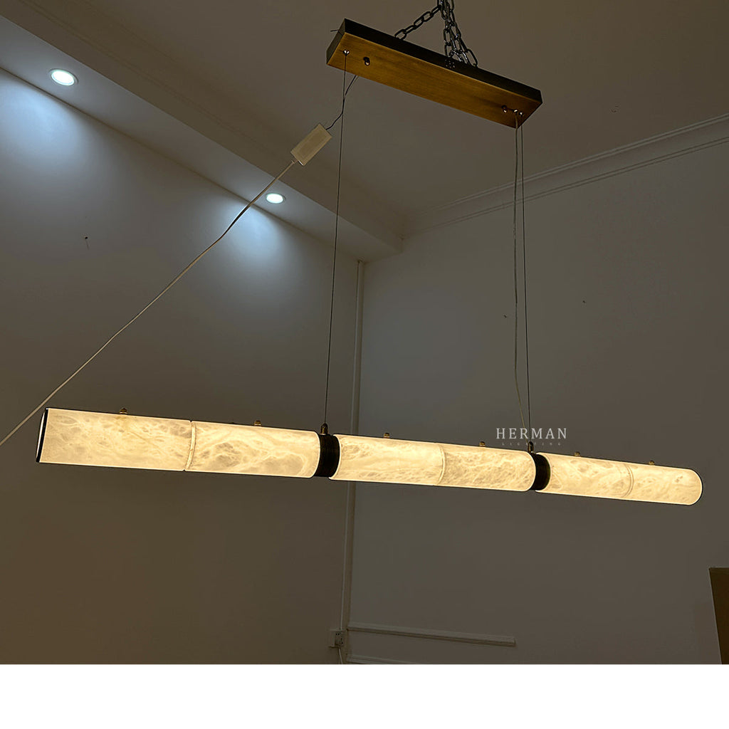 Alabaster Magnificence Art Linear Chandelier