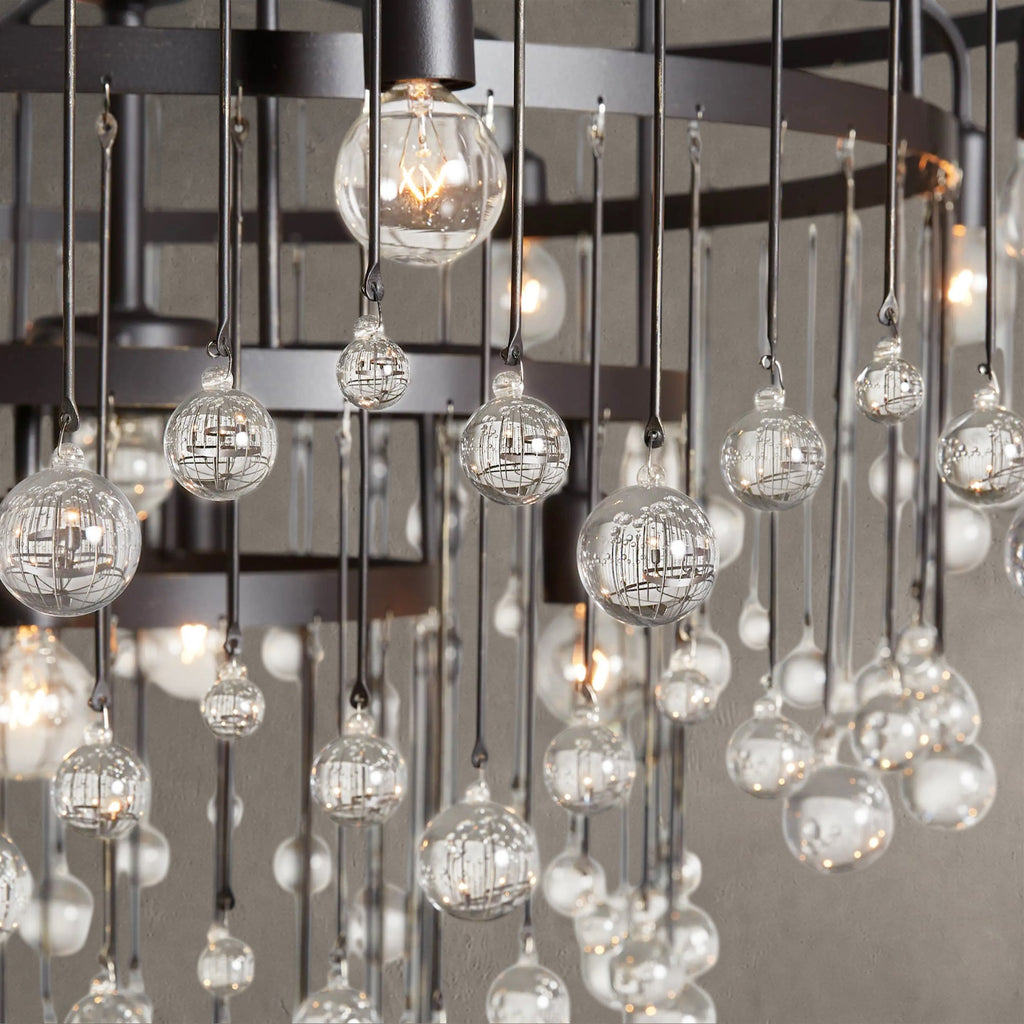 Aurelle Crystal Ball Round Chandelier 5 Light / 8 Light
