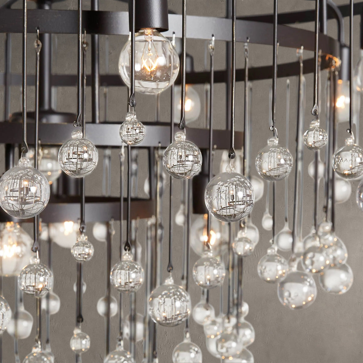 Aurelle Crystal Ball Round Chandelier 5 Light / 8 Light
