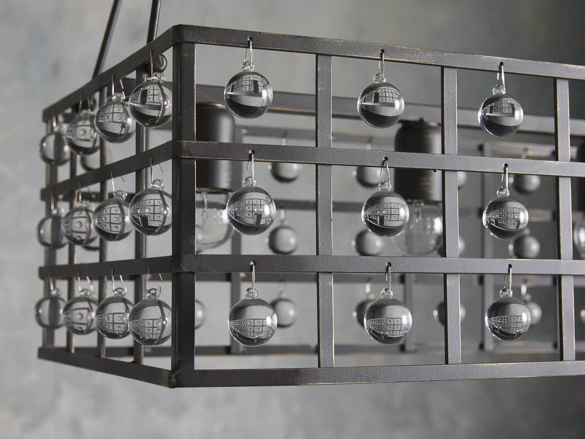 La Cage Rectangular Chandelier 7 Light