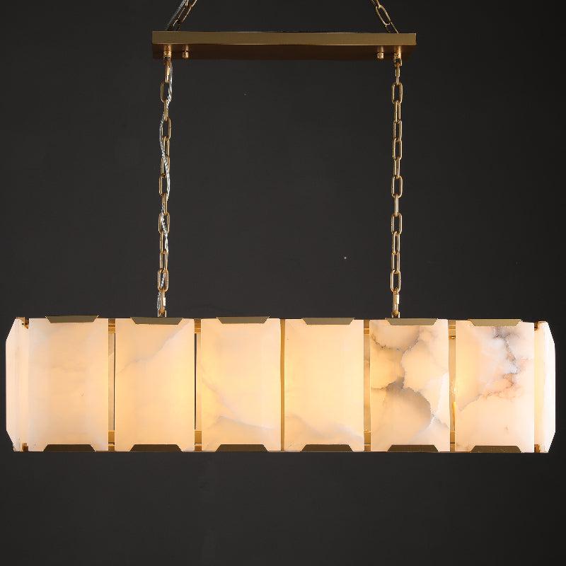Harlew Calcite Rectangular Chandelier 42"54''62''74''