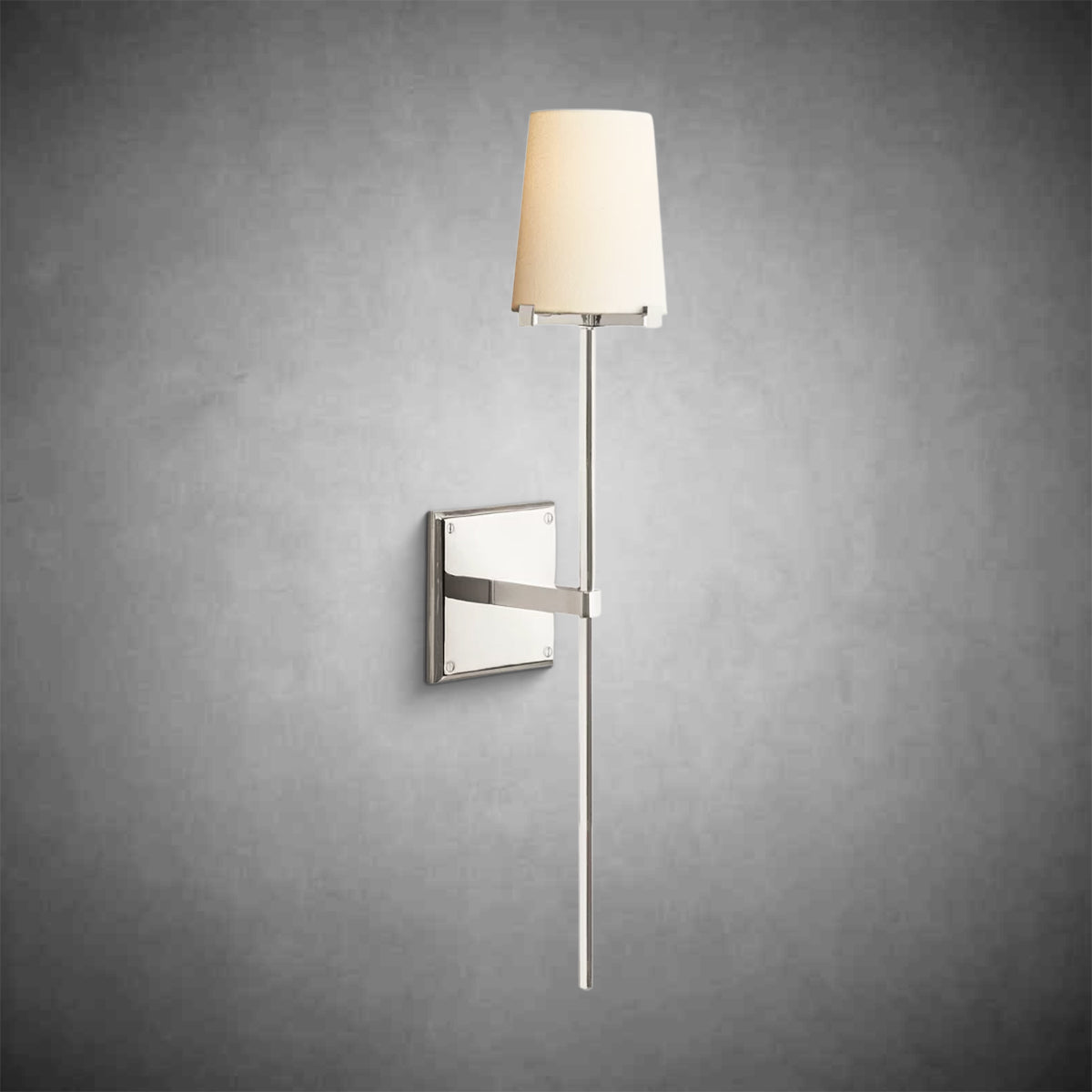 Paricia Fabric Shade Torch Sconce