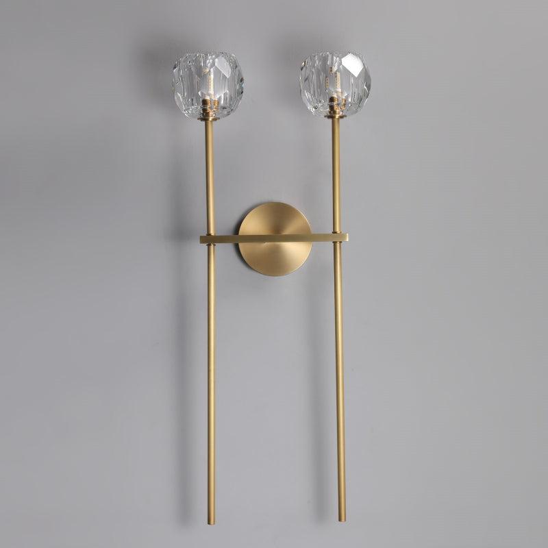 Bille De Crystal Ball Grand Double Wall Sconce