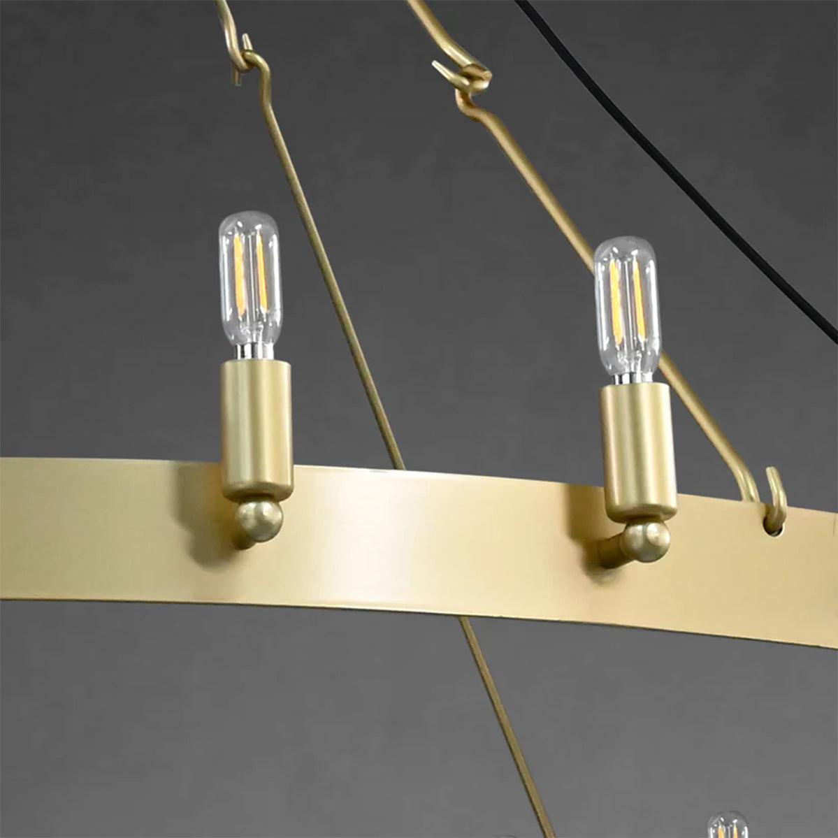 Camina Vintage Candelabra Round Chandelier 50"