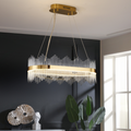 Skylar Oval Glass Chandelier For Dining Room