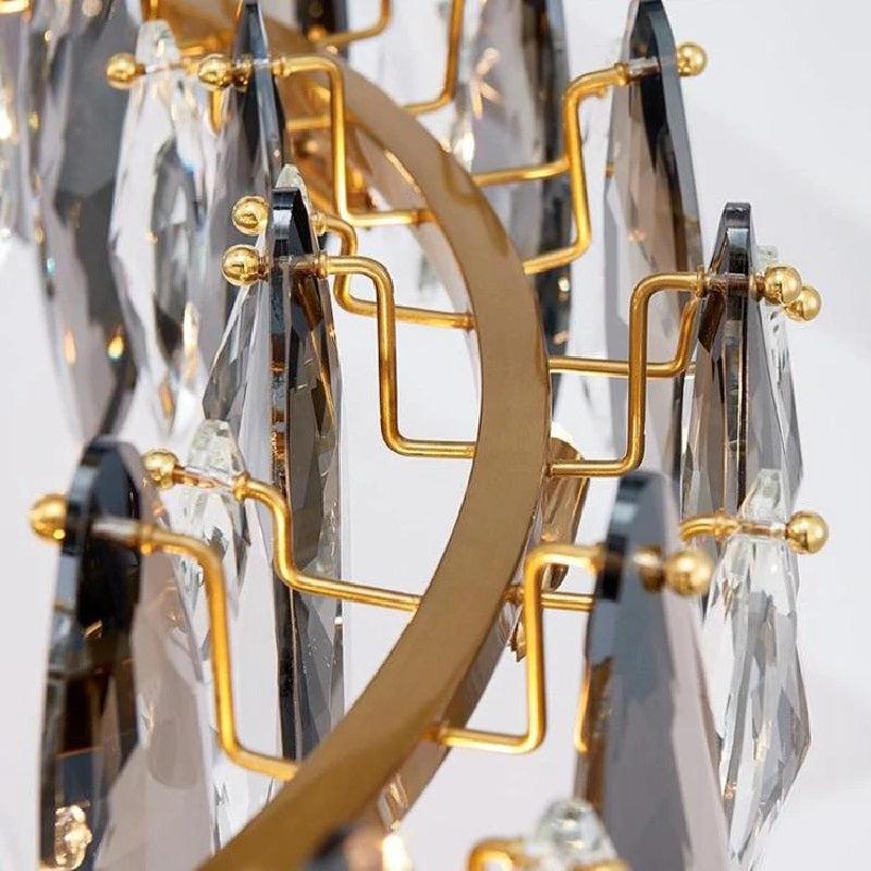 Denise Modern Round Smoke Crystal Chandelier