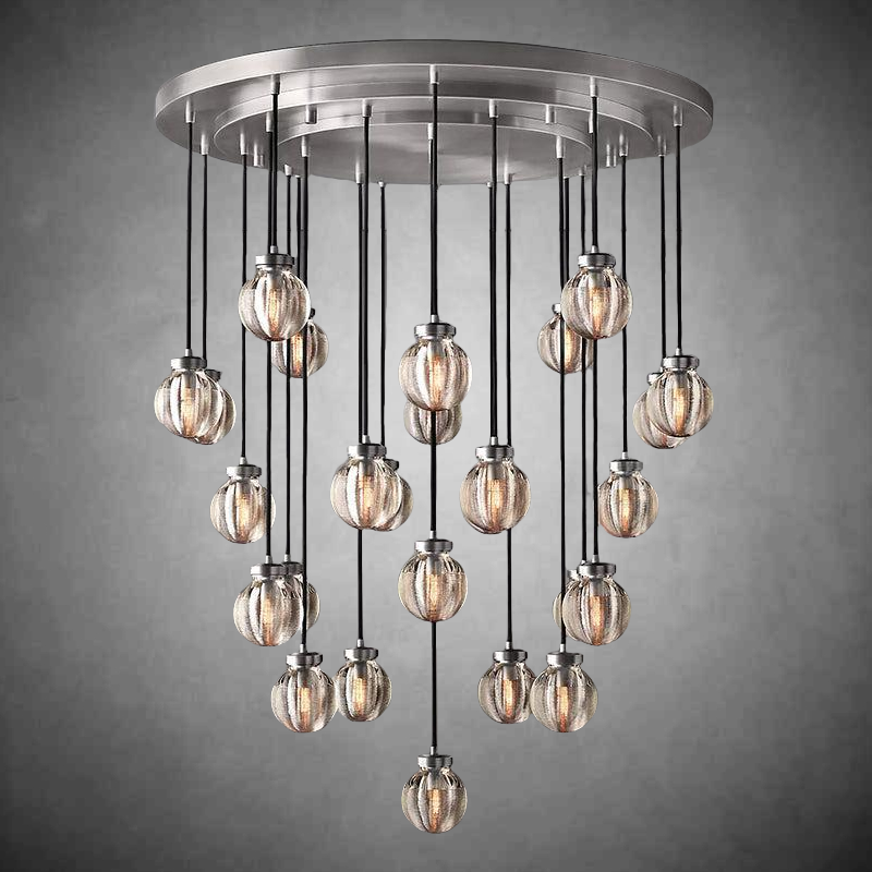 Pearls Round Chandelier 38"