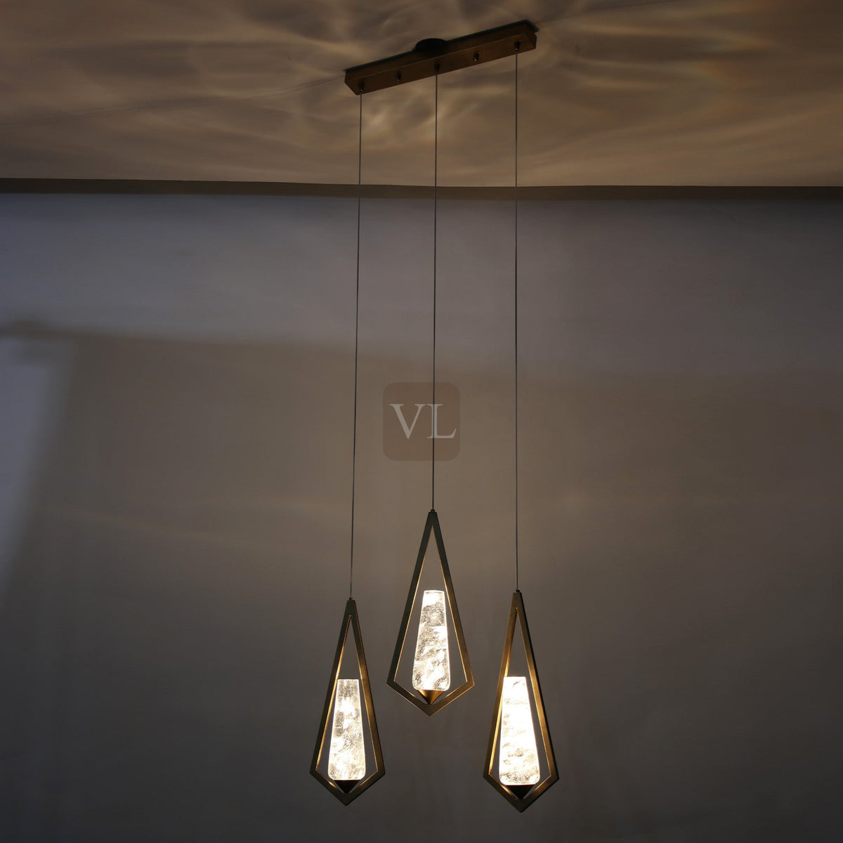 Geometric Crystal Drop Chandelier