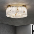 Contemporary Alabaster Flush Mount Ceiling Lamp