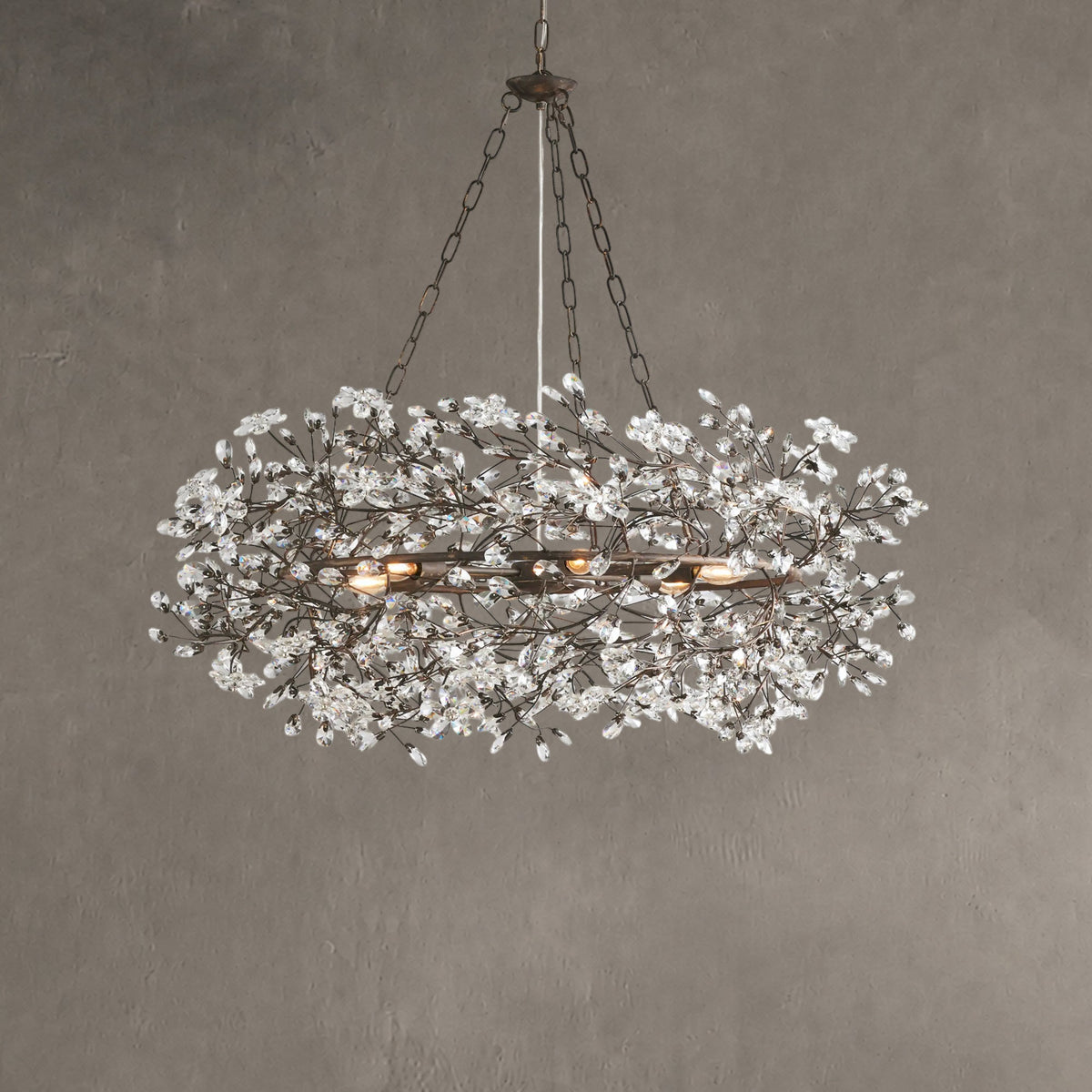 Roselle Crown Chandelier 39" 48" 60"