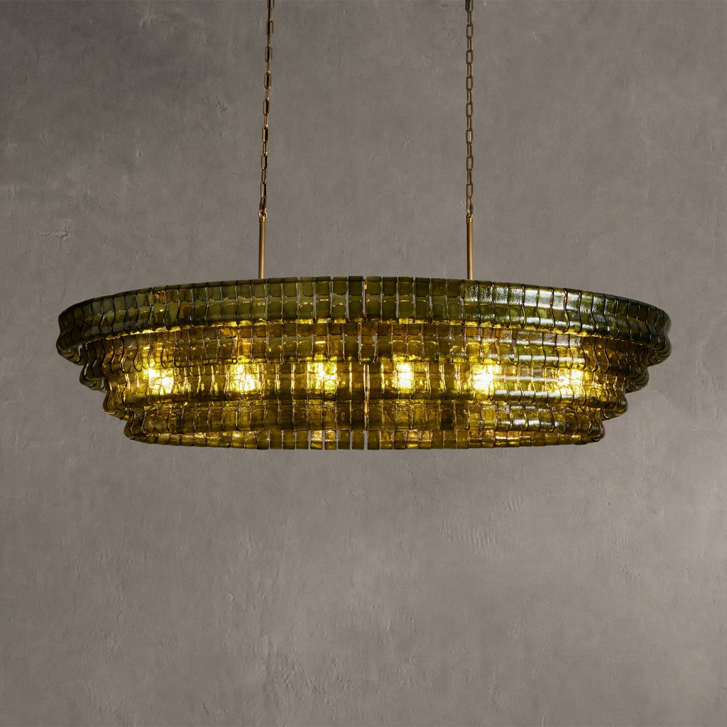 Ghiandor Glass Oval Chandelier 54''65''