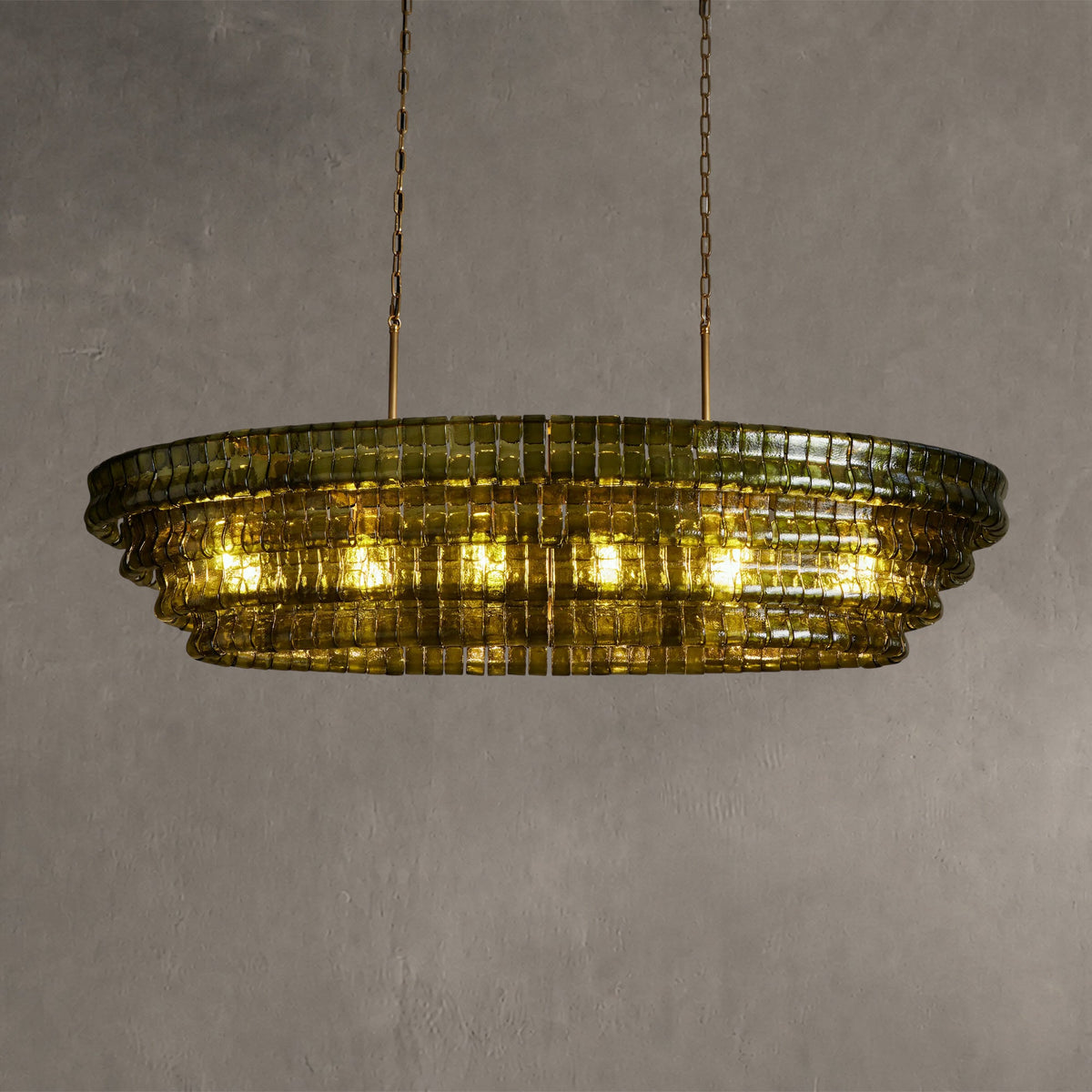 Ghiandor Glass Oval Chandelier 54''65''