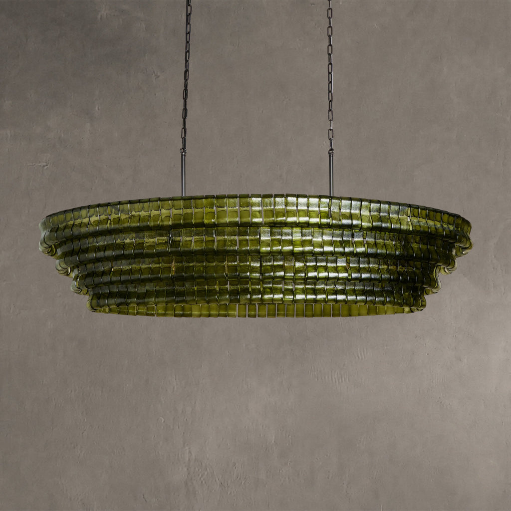 Ghiandor Glass Oval Chandelier 54''65''
