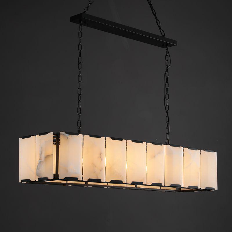 Harlew Calcite Rectangular Chandelier 42"54''62''74''