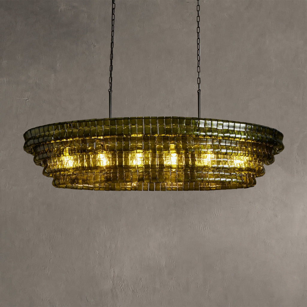 Ghiandor Glass Oval Chandelier 54''65''