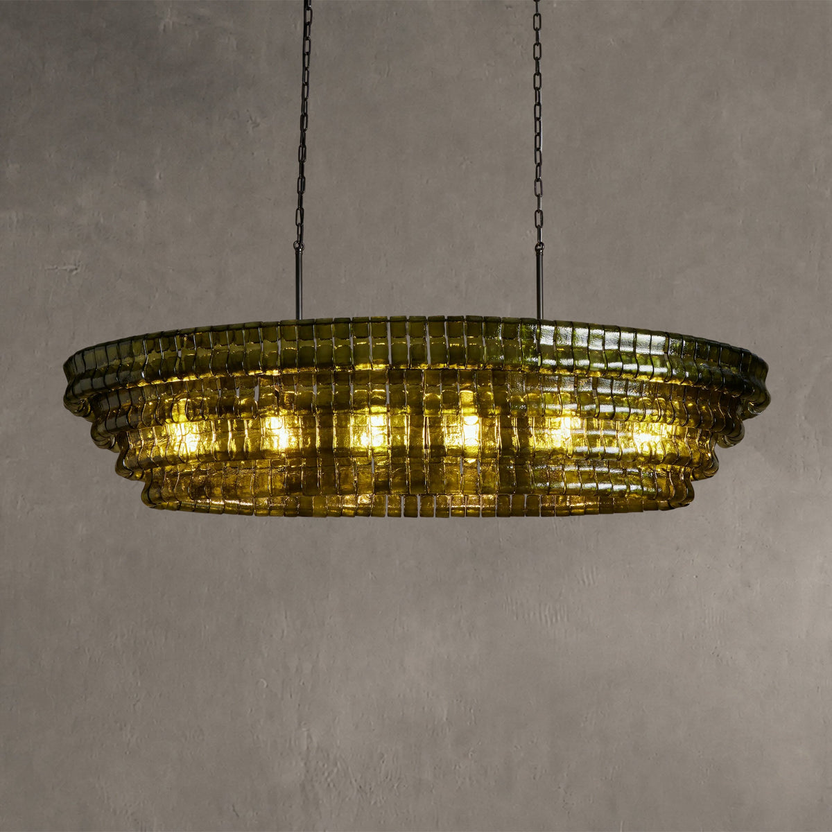 Ghiandor Glass Oval Chandelier 54''65''