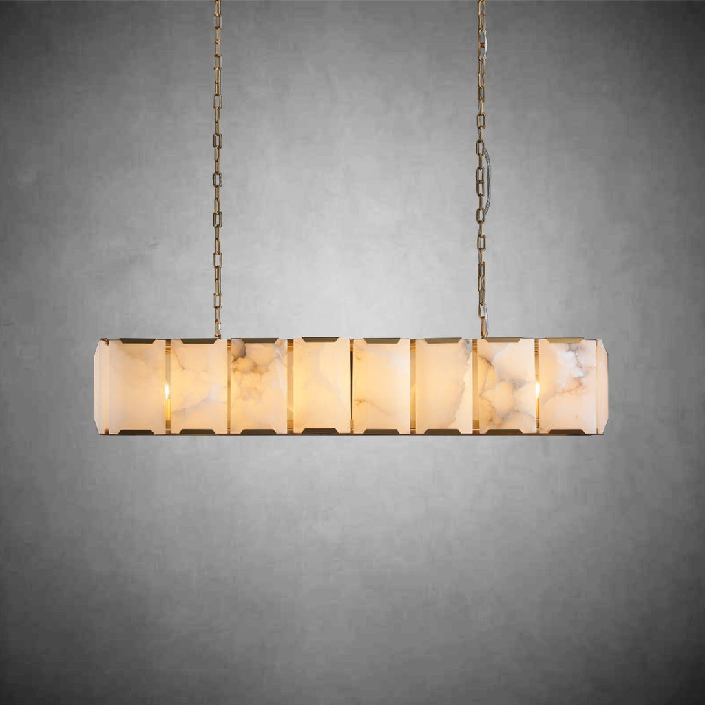 Harlew Calcite Rectangular Chandelier 42"54''62''74''