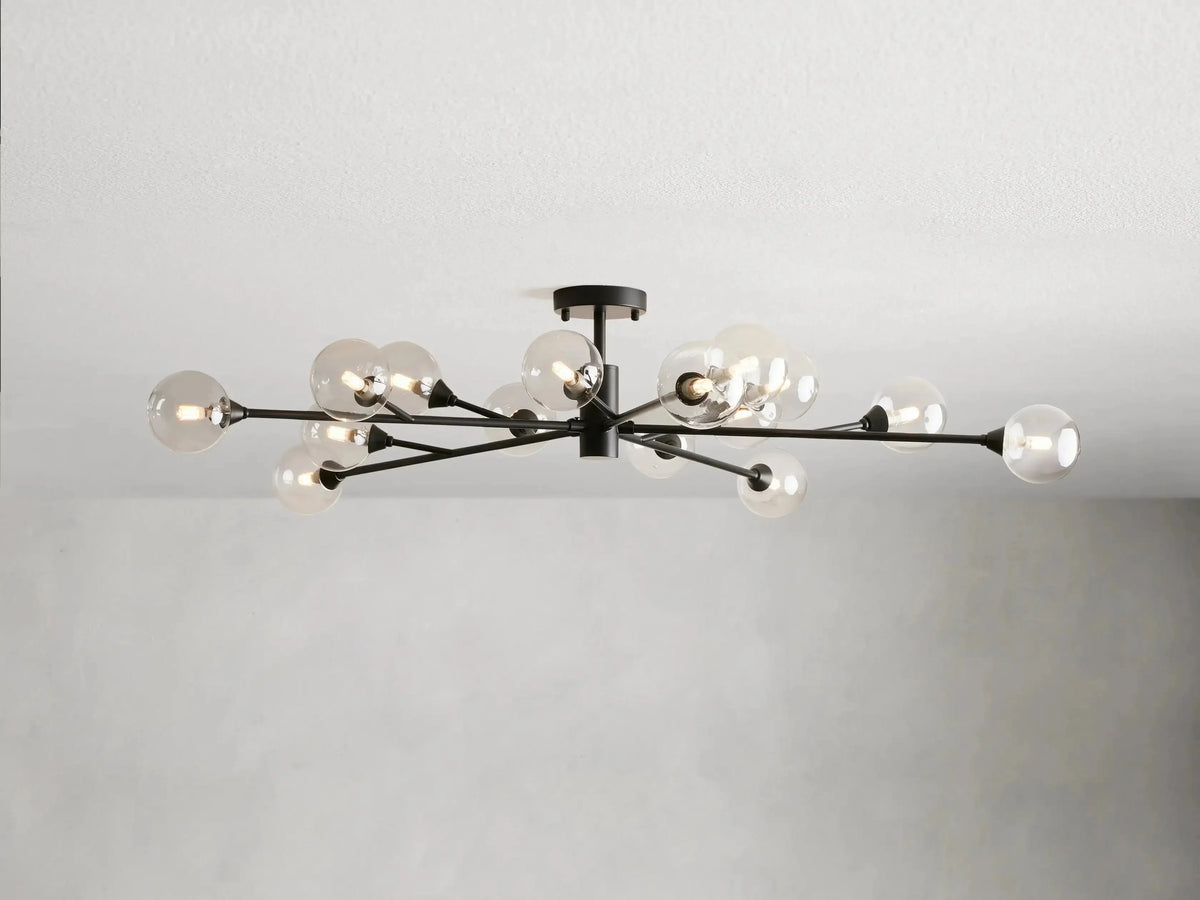 Apollo Modern Glass Ball Flushmount 20''36''47''