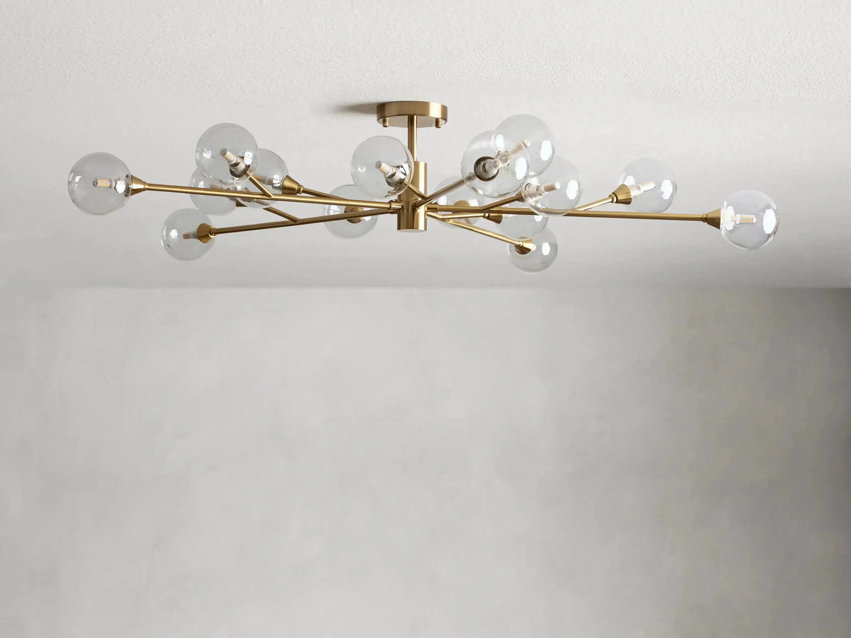 Apollo Modern Glass Ball Flushmount 20''36''47''