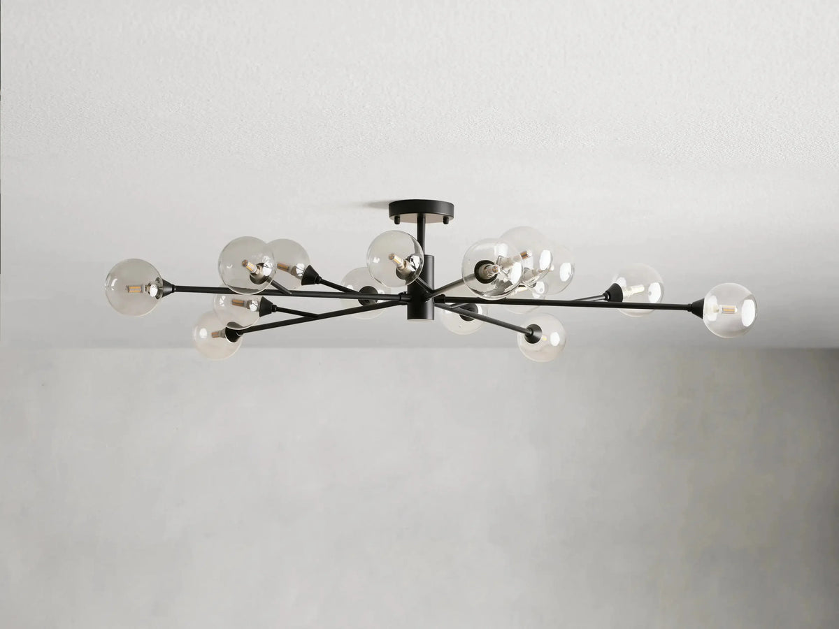 Apollo Modern Glass Ball Flushmount 20''36''47''