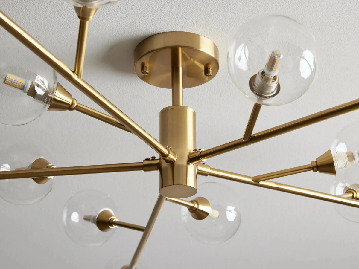 Apollo Modern Glass Ball Flushmount 20''36''47''