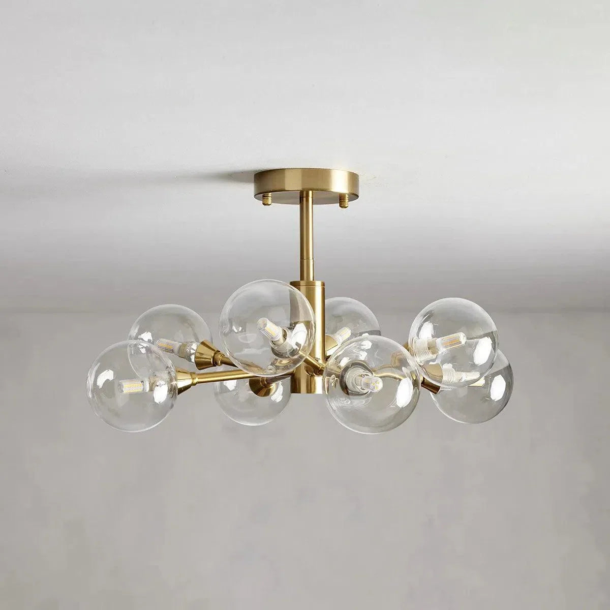 Apollo Modern Glass Ball Flushmount 20''36''47''