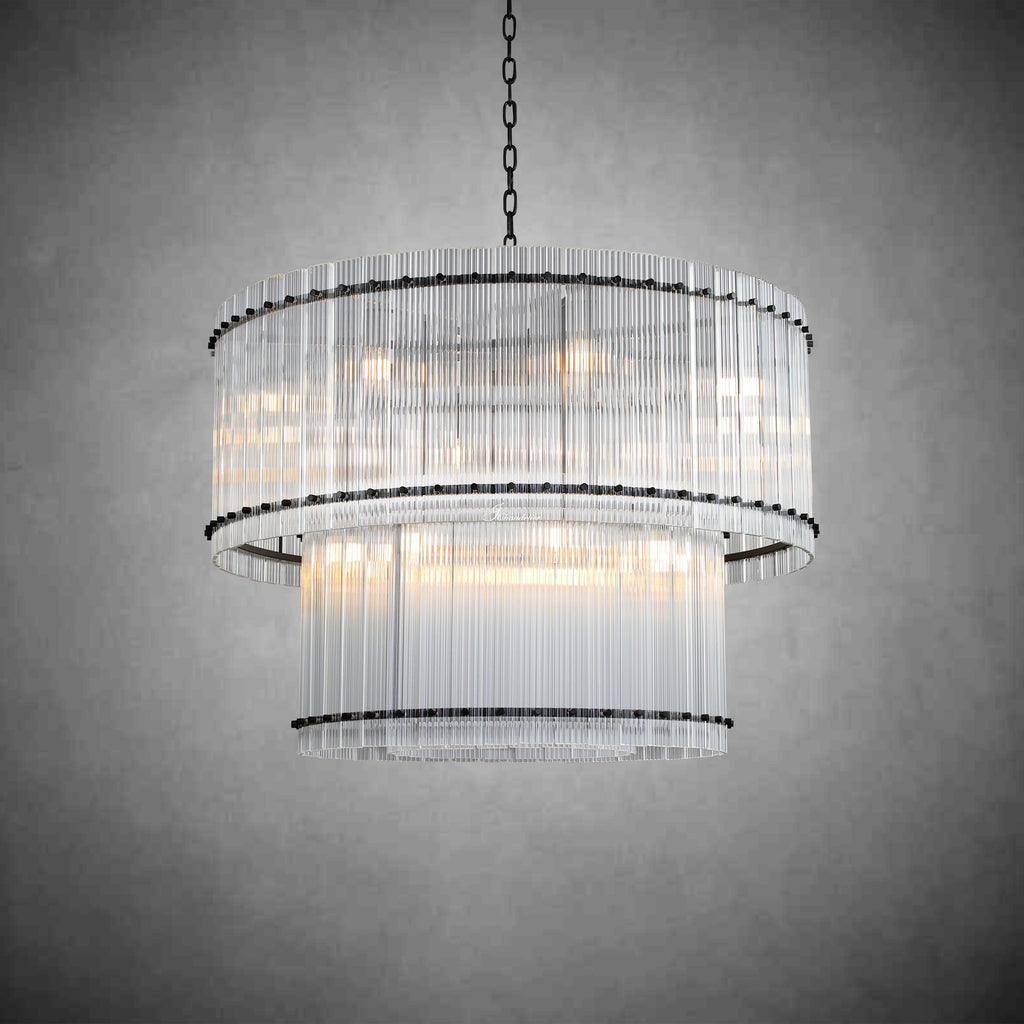 Sun Marcus 2-Tier Round Chandelier 48"