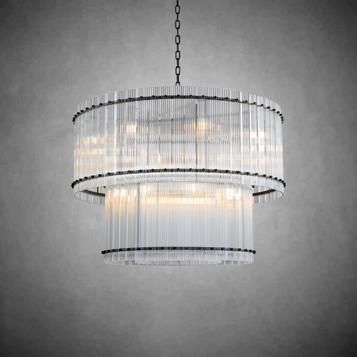 Sun Marcus 2-Tier Round Chandelier 48"