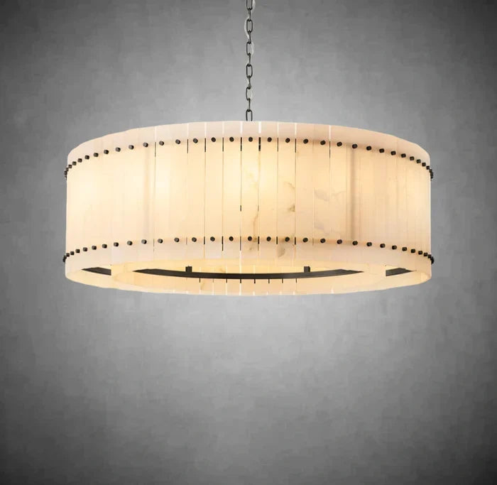 Sun Marcus Alabaster Round Chandelier
