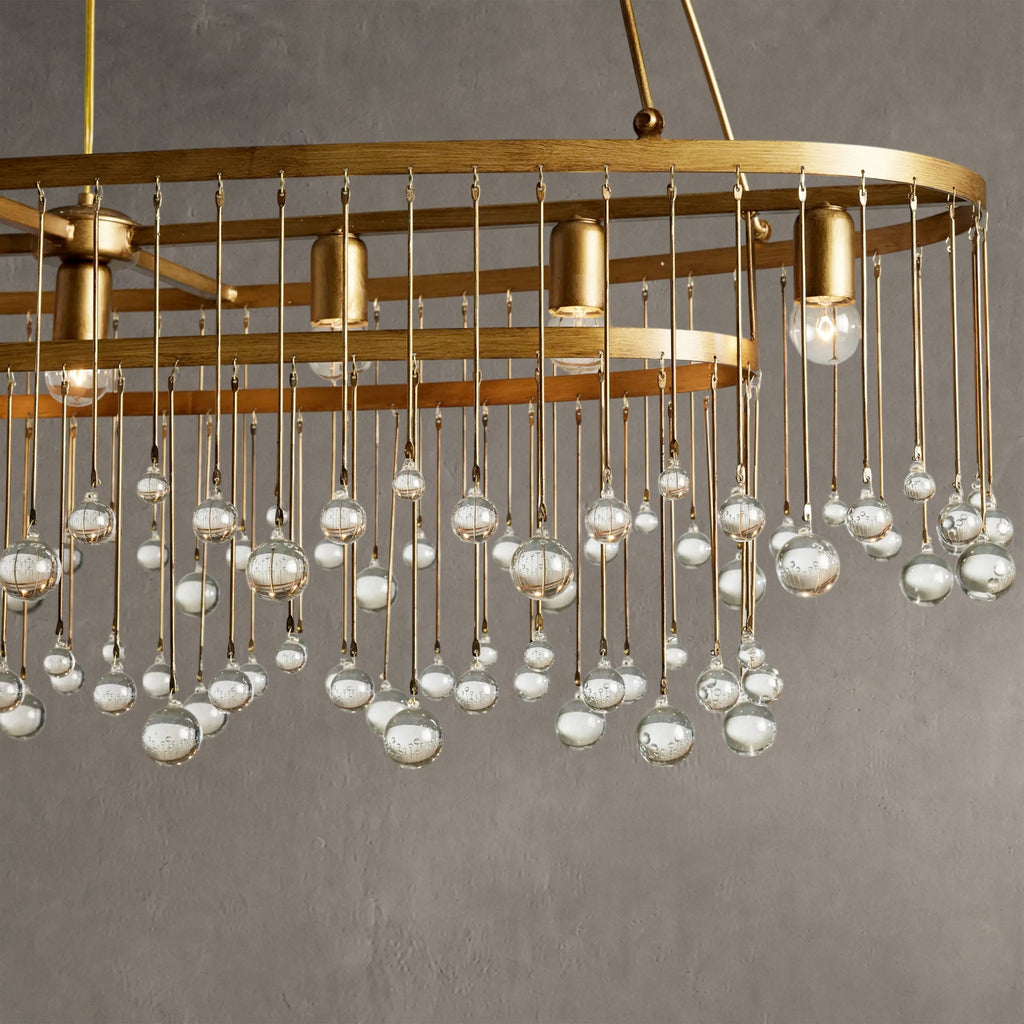 Aurelle Oval Crystal Ball 7 Light Chandelier