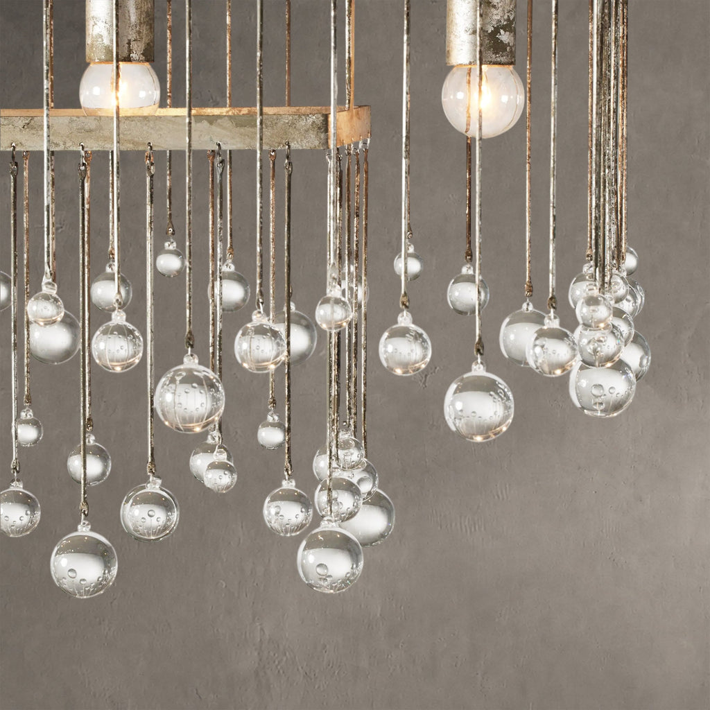 Aurelle Crystal Ball Rectangular Chandelier 47'' 60''